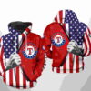 Texas Rangers MLB US Flag 3D Hoodie Zipper Hoodie Texas Rangers MLB US Flag 3D Hoodie Zipper Hoodie 0