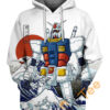 The Great Wave Off Kanagawa Gundam Hoodie 3D The Great Wave Off Kanagawa Gundam Hoodie 3D 0