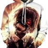 Tokyo Ghoul Print Pullover With Front Pocket All Over Print Hoodie 3D 7 0
