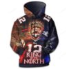 Tom Brady 12 NFL New England Patriots King Of The North Men and Women 3D All Over Print Zip up Hoodie Option 1