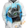 Toothless Watercolor Hoodie 3D 0