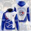 Toronto Blue Jays Hoodie 3D Zip Hoodie Flame Balls Graphic Gifts for Fans 0