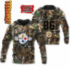 True Fans Pittsburgh Steelers Personalized Hunting Camo Hoodie 3D True Fans Pittsburgh Steelers Personalized Hunting Camo Hoodie 3D 0