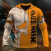 US Marine Corps NFL 3D All Over Print Zip up Hoodie Option 1