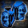 Under Armour Blue Skull Hoodie 3d 0