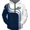 Utah Jazz Zipper Hoodie 3D Zip Hoodie for Fans 0