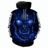 Vancouver Canucks Halloween Hoodie 3D Skulls Pullover Nhl 0