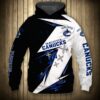 Vancouver Canucks Hoodie 3D Thunder Design Pullover Nhl 0