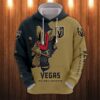 Vegas Golden Knights Hoodie 3D Zip Hoodie 3D Cartoon Graphic Zip Hoodie for Fan 0