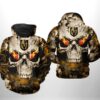 Vegas Golden Knights NHL Skull 3D All Over Print Zip up Hoodie Option 1