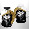 Vegas Golden Knights NHL Skull Punisher 3D All Over Print Zip up Hoodie Option 1