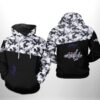 Washington Capitals NHL Camo Veteran 3D All Over Print Zip up Hoodie Option 1