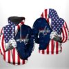 Washington Capitals NHL US FLag 3D All Over Print Zip up Hoodie Option 1