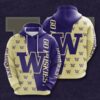 Washington Huskies Custom All Over Print Hoodie 3D 0