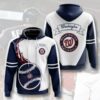 Washington Nationals Hoodie 3D Zip Hoodie Flame Balls Graphic Gifts for Fans 0