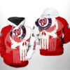 Washington Nationals MLB Team Skull 3D Hoodie Zipper Hoodie Washington Nationals MLB Team Skull 3D Hoodie Zipper Hoodie 0