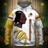 Washington Redskins Hoodie 3D Graphic Balls Zip Hoodie Pullover 0