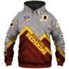 Washington Redskins Hoodie 3D Zip Hoodie Pullover Size S-5Xl Washington Redskins Hoodie 3D Zip Hoodie Pullover Size S5Xl 0