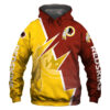 Washington Redskins Hoodie Zigzag Graphic Zip Hoodie Gift for Fans 0