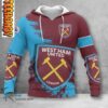 West Ham United FC 3D Hoodie West Ham United FC 3D Hoodie 0