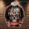 49ers Skull Hoodie 3D Smokey Skull San Francisco 49ers Gift 49ers Skull Hoodie 3D Smokey Skull San Francisco 49ers Gift 0