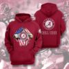 Alabama Crimson Tide American Flag Ripped For Fan 3D All Over Print Zip Hoodie Gifts For NCAA Fans 1 1