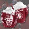 Alabama Crimson Tide American Football Team Ncaa Skull 3D All Over Print Hoodie, Zip-Up Hoodie Alabama Crimson Tide American Football Team NCAA Skull 3D All Over Print Hoodie Zip up Hoodie 1 1