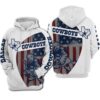 American Flag Dallas Cowboys 3D All Over Print Zip Up Hoodie Option Amazon Sports Team NFL Edition 1