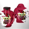 Arizona Cardinals Baby Yoda Team Hoodie, Customizable 3D All Over Print Hoodie With Zip Up Option Arizona Cardinals Baby Yoda Team Hoodie Customizable 3D All Over Print Hoodie With Zip up Option 1