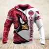 Arizona Cardinals NFL Hoodie Customizable 3D All Over Print Hoodie With Zip up Option for fans 1