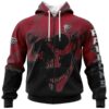 Arizona Cardinals Skull Hoodies Custom Name Number Gifts for Fans 1