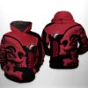 Arizona Coyotes Nhl Skull Printed Hoodie Zip Up Or Pullover Arizona Coyotes NHL Skull Printed Hoodie Zip Up or Pullover 1