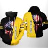 Arizona State Sun Devils NCAA US Flag Skull 3D All Over Print Hoodie Zip up Hoodie 1