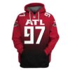 Atlanta Falcons 97 Jarrett NFL 3D All Over Print Hoodie Zip Up or Pullover 1