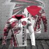 Atlanta Falcons NFL Men and Women White Red 3D All Over Print Zip up Hoodie Option 1