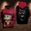 Atlanta Falcons NFL Skull Smoke 3D All Over Print Zip up Hoodie Option 1