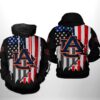 Auburn Tigers NCAA US Flag 3D All Over Print Hoodie Zip up Hoodie 1