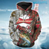 Budweiser Hoodie 3D Fishing Beer Lovers Gift Budweiser Hoodie 3D Fishing Beer Lovers Gift 0