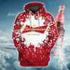 Budweiser Hoodie 3D Paint Splatter Effect Gift For Beer Lovers 0
