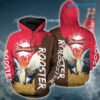 Budweiser Hoodie 3D Red Rooster Beer Lovers Gift Budweiser Hoodie 3D Red Rooster Beer Lovers Gift 0