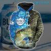 Busch Light Hoodie 3D Blue Fishing Gift For Beer Lovers Busch Light Hoodie 3D Blue Fishing Gift For Beer Lovers 0