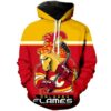 Calgary Flames Hoodie Mascot 3D Printed Gifts for Fans Calgary Flames Hoodie Mascot 3D Printed Gifts for Fans 1