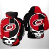 Carolina Hurricanes Grateful Dead 3D All Over Print Hoodie with Zip up Option for NHL Fans 1