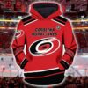 Carolina Hurricanes NFL Football Red Black 3D All Over Print Hoodie with Zip up Option Show Your Team Spirit 1