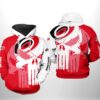 Carolina Hurricanes NHL Team Skull 3D All Over Print Hoodie with Zip up Option Show Your Team Spirit 1