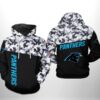 Carolina Panthers Camo Veteran Team 3D All Over Print Zip Up Hoodie 1