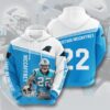 Carolina Panthers Christian Mccaffrey Nfl White Blue Light 3D All Over Print Hoodie With Zip Up Option Carolina Panthers Christian McCaffrey NFL White Blue Light 3D All Over Print Hoodie with Zip up Option 1