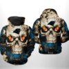Carolina Panthers Skull Team 3D All Over Print Zip Up Hoodie Carolina Panthers Skull Team 3D All Over Print Zip Up Hoodie 1