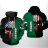 Charlotte 49ers NCAA US Flag Skull 3D All Over Print Hoodie Zip up Hoodie 1