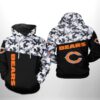 Chicago Bears Camo Veteran Team 3D All Over Print Zip Up Hoodie 1